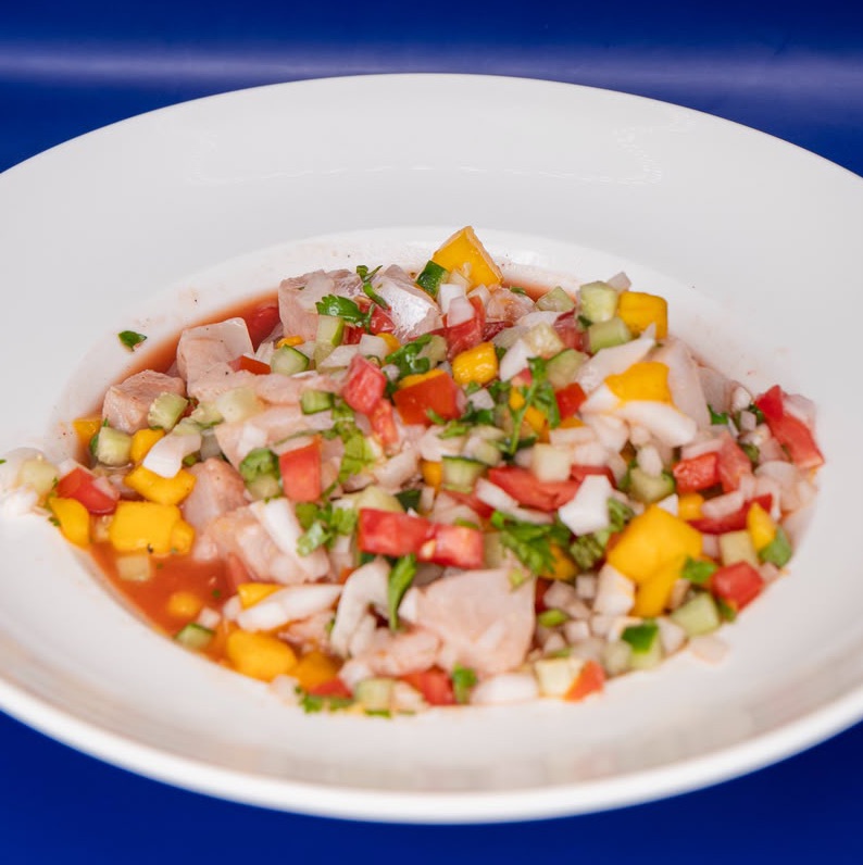Ceviche tropical de camarón