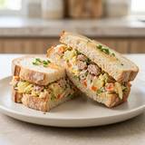 Sandwich de Ensalada Rusa con Atún