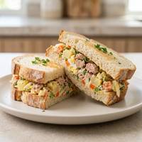 Sandwich de Ensalada Rusa con Atún