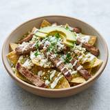 Chilaquiles con Bistec de Puerco